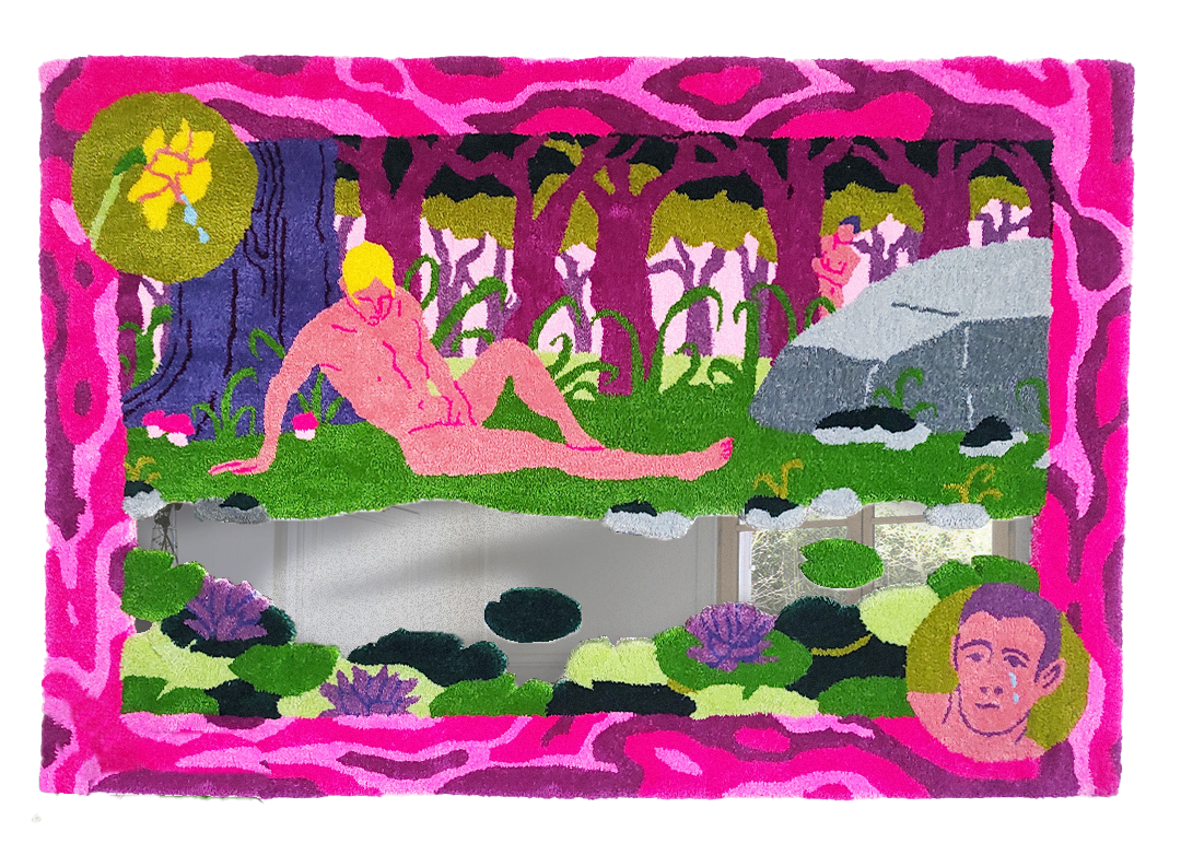 Tapis miroir en tufting